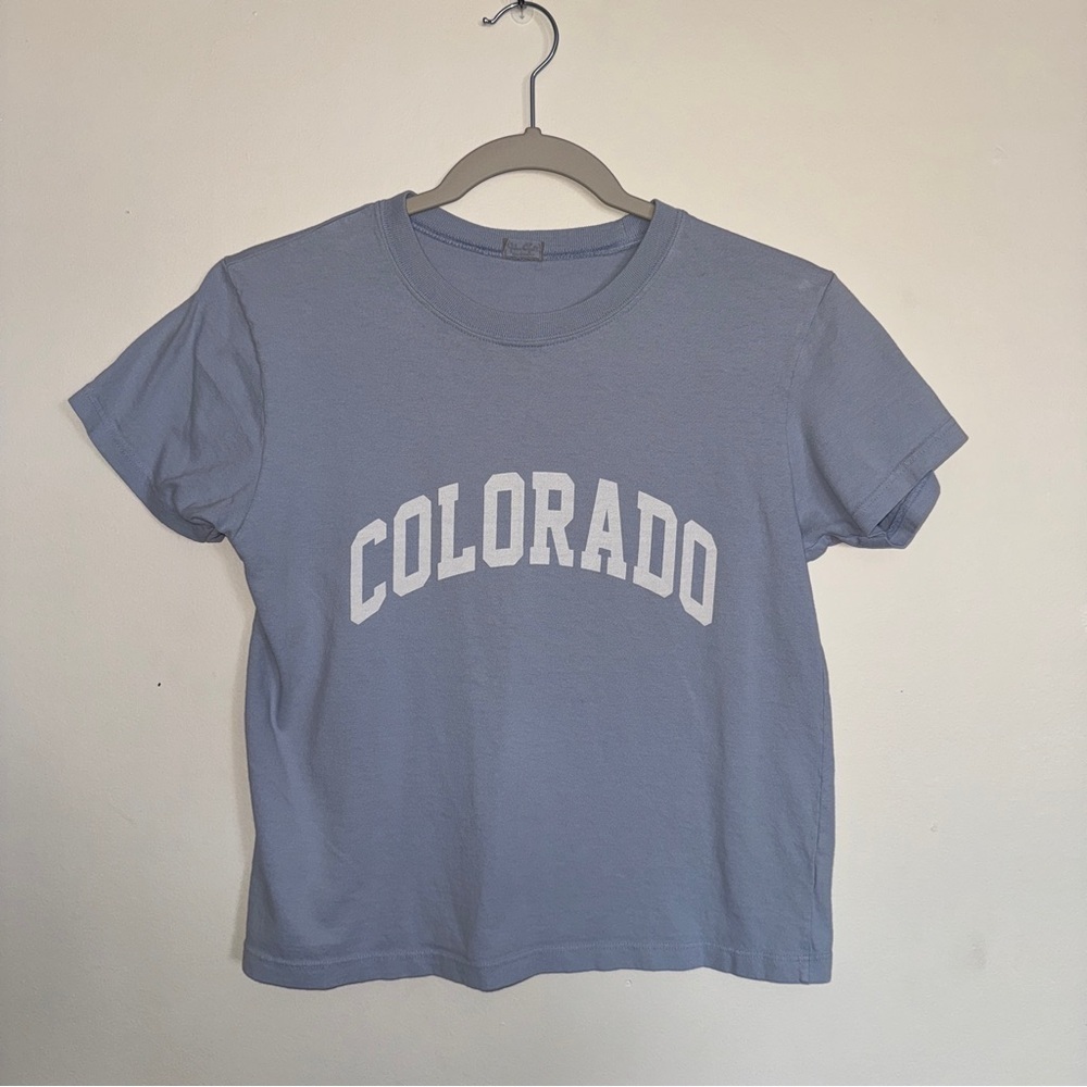 Brandy Melville John Galt Blue Colorado Baby Tee XS-S